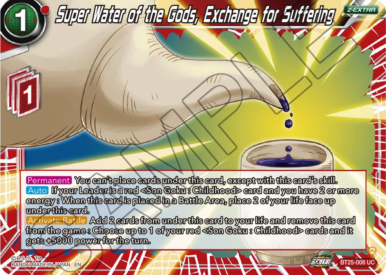 Super Water of the Gods, Exchange for Suffering (BT25-008) [Legend of the Dragon Balls] | Nerdhalla Games