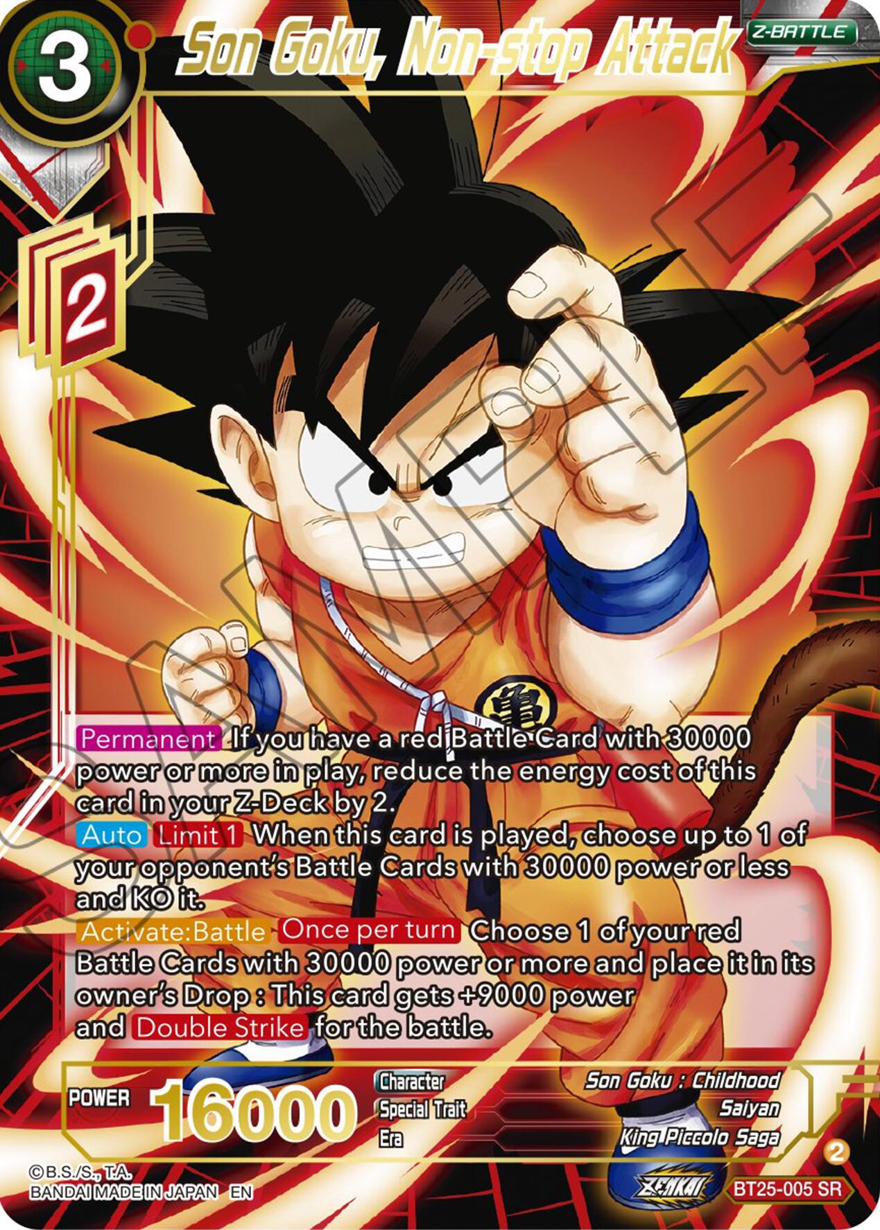 Son Goku, Non-stop Attack (BT25-005) [Legend of the Dragon Balls] | Nerdhalla Games