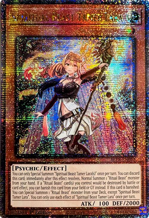 Spiritual Beast Tamer Lara (Quarter Century Secret Rare) [BLTR-EN017] Quarter Century Secret Rare | Nerdhalla Games