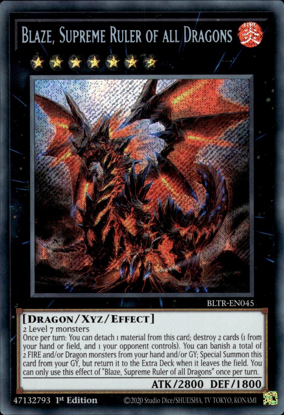 Blaze, Supreme Ruler of all Dragons [BLTR-EN045] Secret Rare | Nerdhalla Games