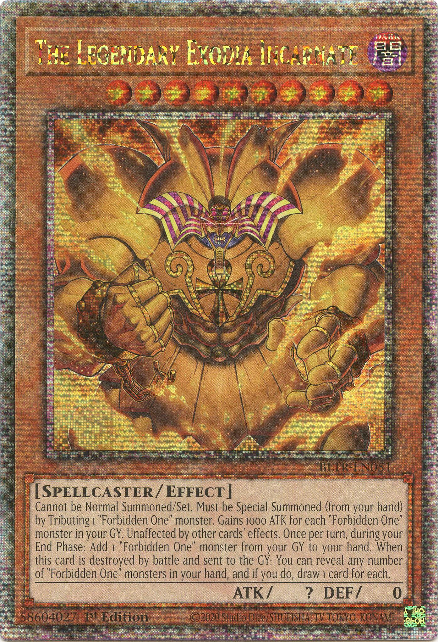 The Legendary Exodia Incarnate (Quarter Century Secret Rare) [BLTR-EN051] Quarter Century Secret Rare | Nerdhalla Games