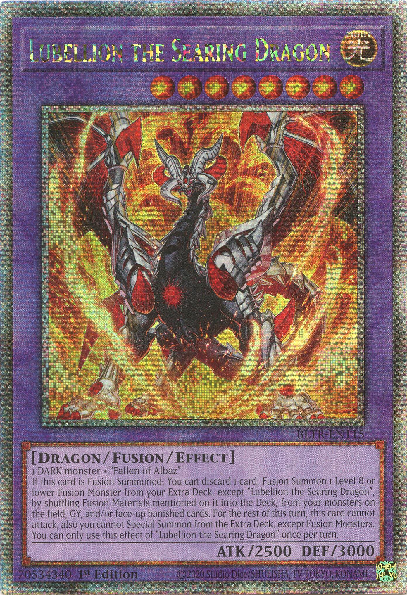 Lubellion the Searing Dragon (Quarter Century Secret Rare) [BLTR-EN115] Quarter Century Secret Rare | Nerdhalla Games