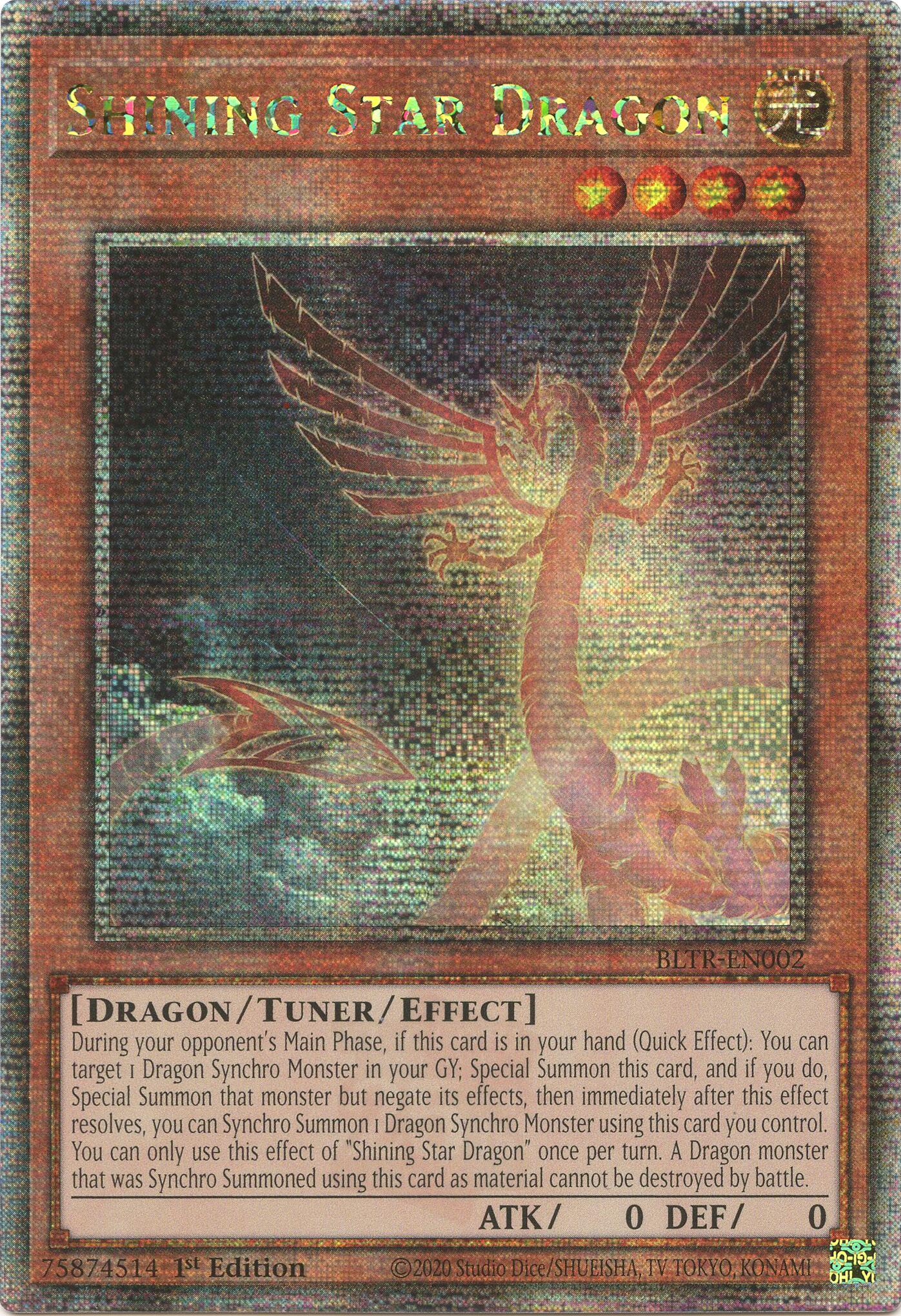 Shining Star Dragon (Quarter Century Secret Rare) [BLTR-EN002] Quarter Century Secret Rare | Nerdhalla Games