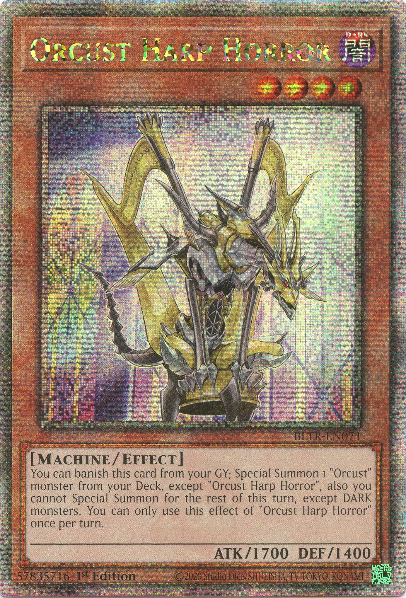 Orcust Harp Horror (Quarter Century Secret Rare) [BLTR-EN071] Quarter Century Secret Rare | Nerdhalla Games