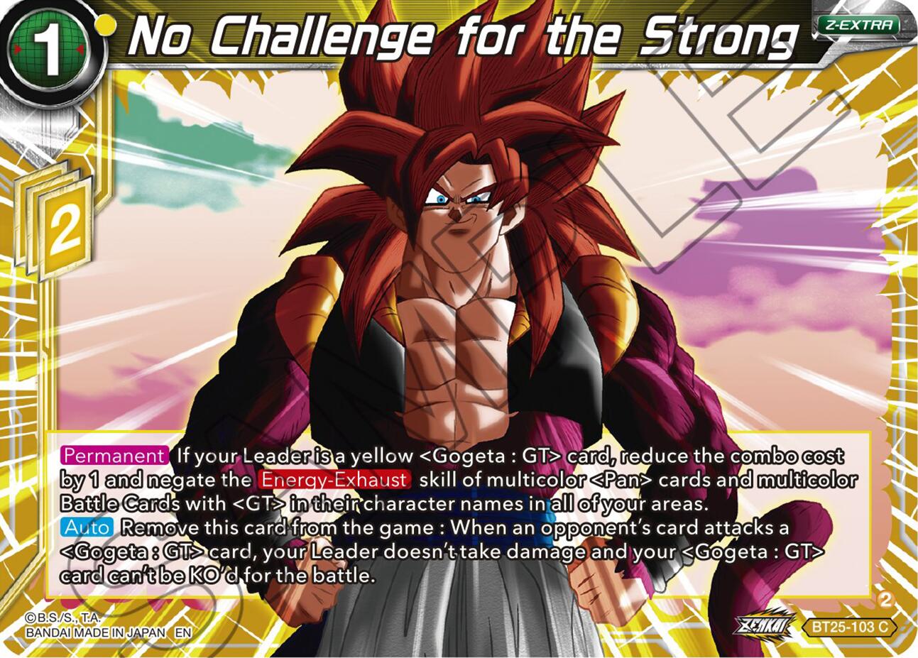 No Challenge for the Strong (BT25-103 C) [Legend of the Dragon Balls] | Nerdhalla Games