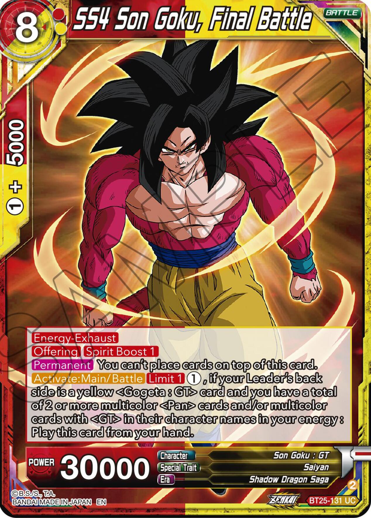 SS4 Son Goku, Final Battle (BT25-131) [Legend of the Dragon Balls] | Nerdhalla Games