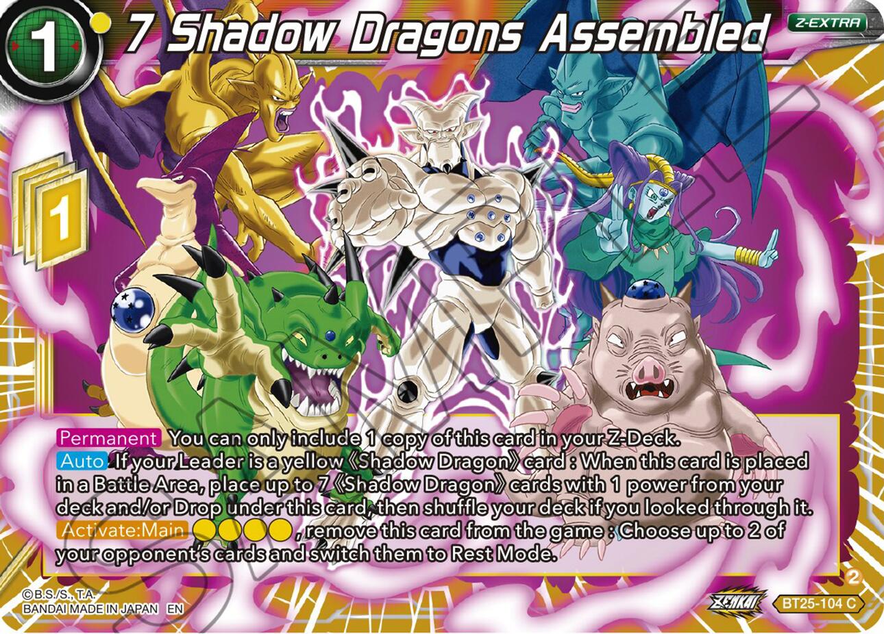 7 Shadow Dragons Assembled (BT25-104) [Legend of the Dragon Balls] | Nerdhalla Games