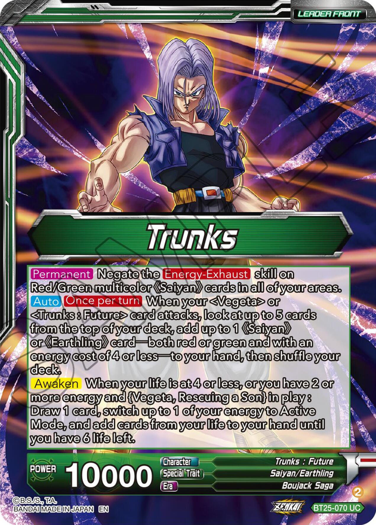 Trunks // SS Trunks, Tournament Battle to the Death (BT25-070) [Legend of the Dragon Balls] | Nerdhalla Games