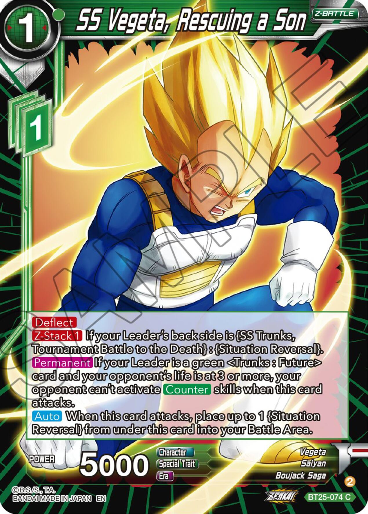 SS Vegeta, Rescuing a Son (BT25-074) [Legend of the Dragon Balls] | Nerdhalla Games