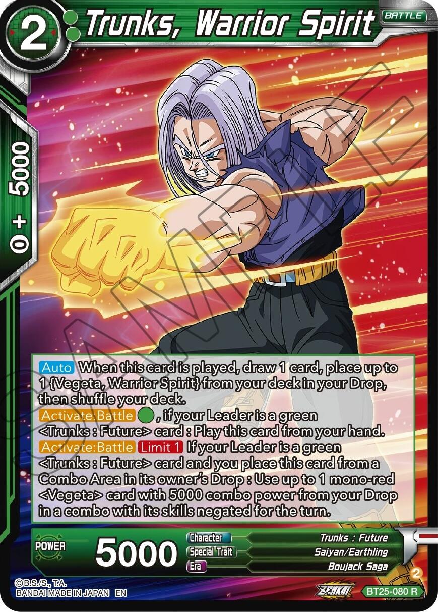 Trunks, Warrior Spirit (BT25-080) [Legend of the Dragon Balls] | Nerdhalla Games