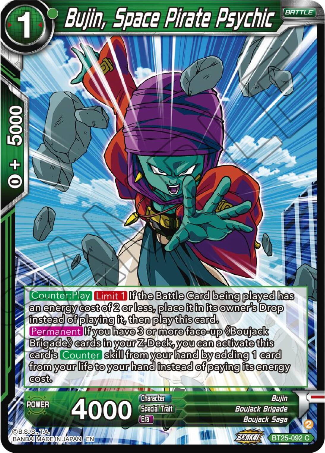 Bujin, Space Pirate Psychic (BT25-092) [Legend of the Dragon Balls] | Nerdhalla Games