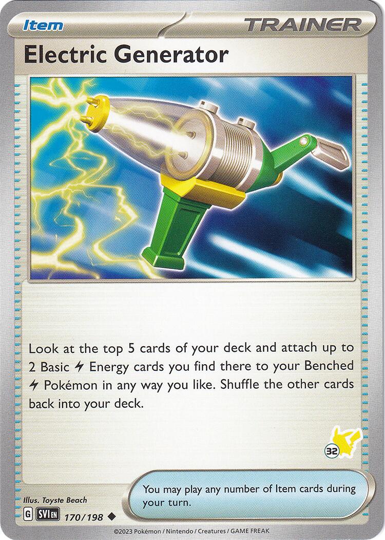 Electric Generator (170/198) (Pikachu Stamp #32) [Battle Academy 2024] | Nerdhalla Games