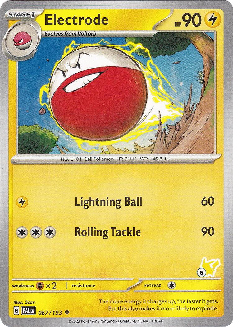 Electrode (067/193) (Pikachu Stamp #6) [Battle Academy 2024] | Nerdhalla Games