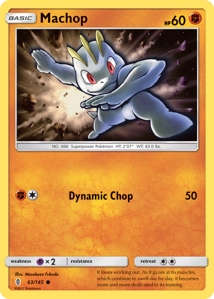 Machop (63/145) [Sun & Moon: Guardians Rising] | Nerdhalla Games