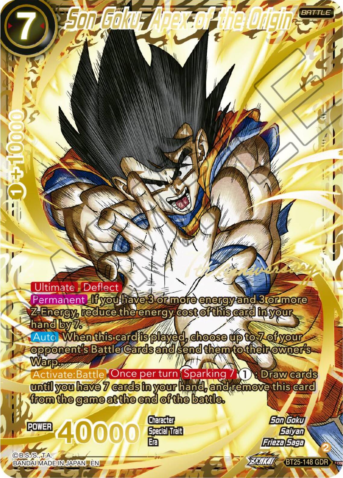 Son Goku, Apex of the Origin (GDR) (BT25-148) [Legend of the Dragon Balls] | Nerdhalla Games