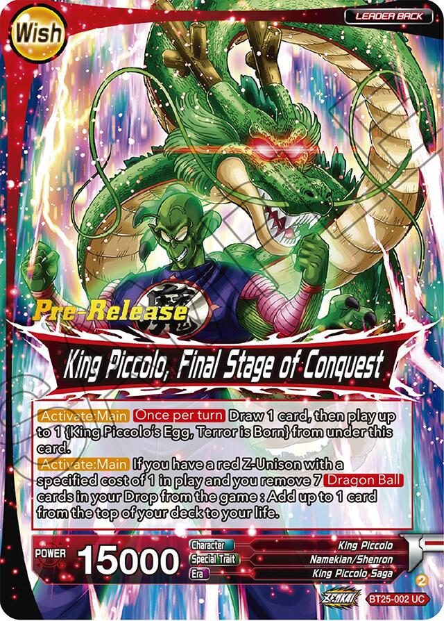 King Piccolo // King Piccolo, Final Stage of Conquest (BT25-002) [Legend of the Dragon Balls Prerelease Promos] | Nerdhalla Games