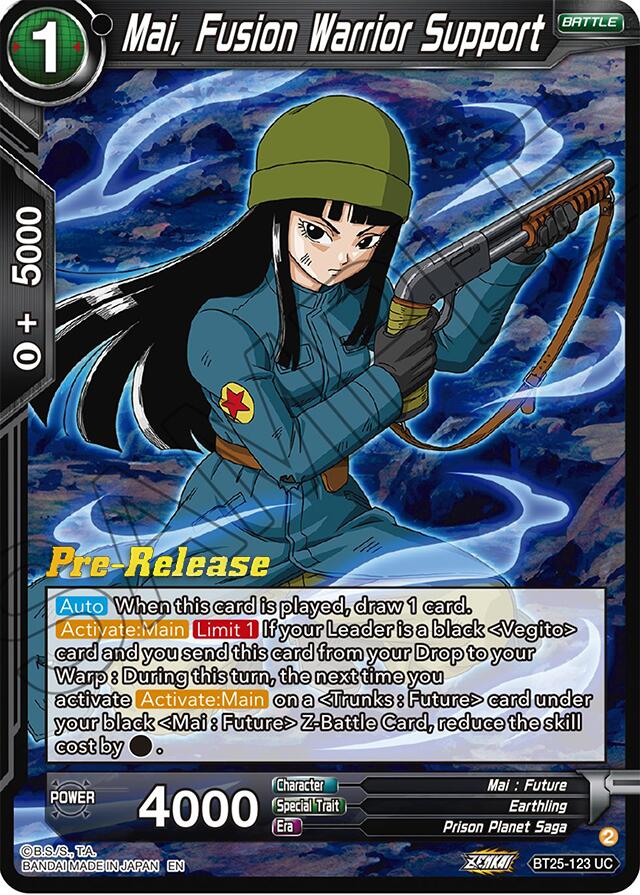 Mai, Fusion Warrior Support (BT25-123) [Legend of the Dragon Balls Prerelease Promos] | Nerdhalla Games