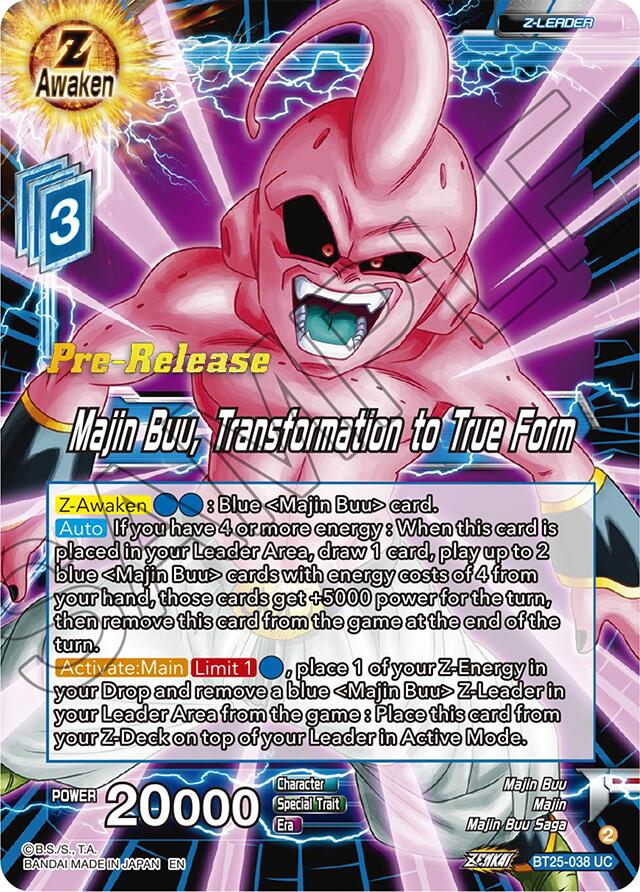 Majin Buu, Transformation to True Form (BT25-038) [Legend of the Dragon Balls Prerelease Promos] | Nerdhalla Games