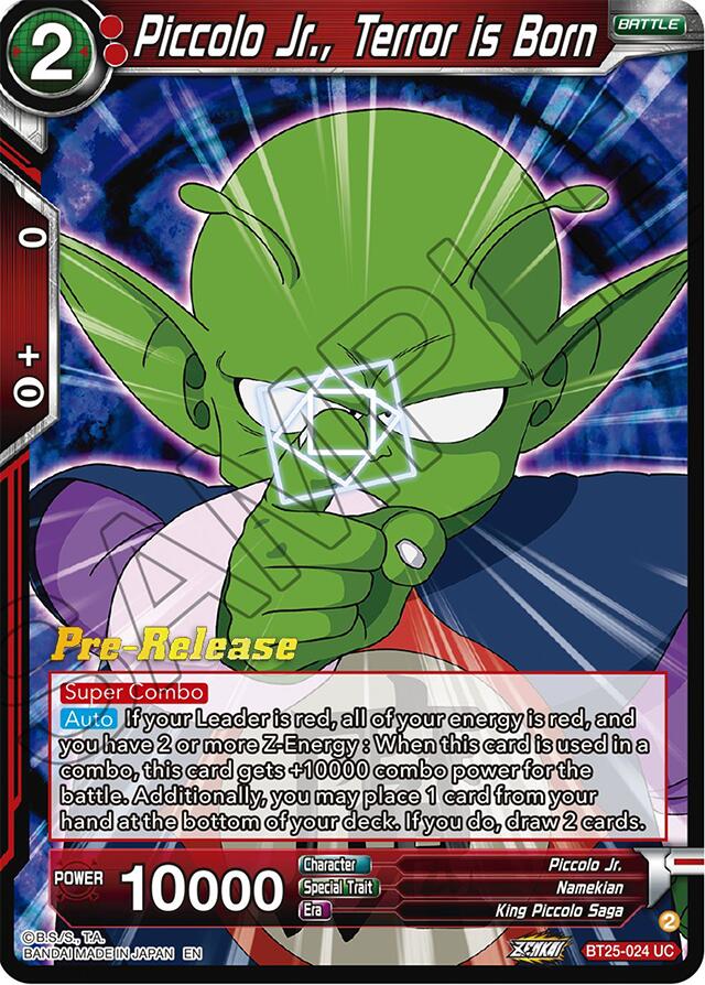 Piccolo Jr., Terror is Born (BT25-024) [Legend of the Dragon Balls Prerelease Promos] | Nerdhalla Games