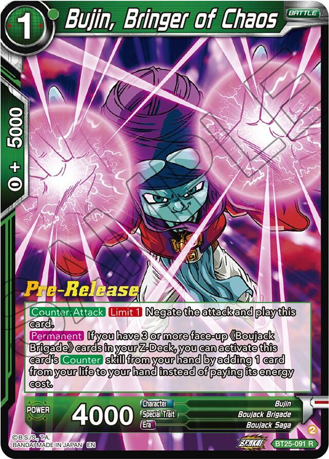 Bujin, Bringer of Chaos (BT25-091) [Legend of the Dragon Balls Prerelease Promos] | Nerdhalla Games