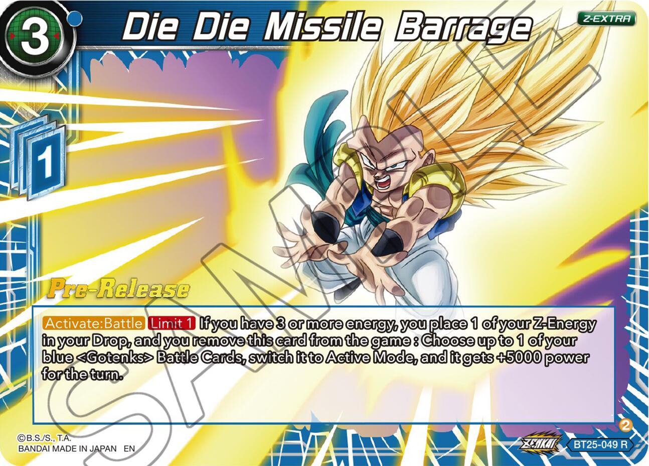 Die Die Missile Barrage (BT25-049) [Legend of the Dragon Balls Prerelease Promos] | Nerdhalla Games