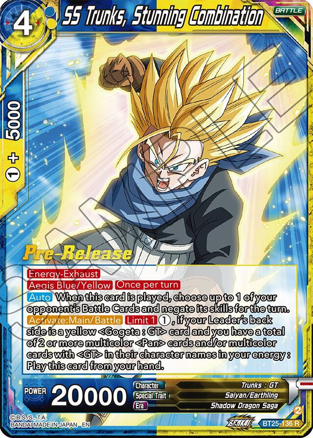 SS Trunks, Stunning Combination (BT25-136) [Legend of the Dragon Balls Prerelease Promos] | Nerdhalla Games