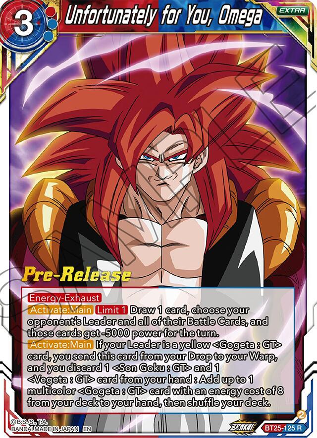 Unfortunately for You, Omega (BT25-125) [Legend of the Dragon Balls Prerelease Promos] | Nerdhalla Games