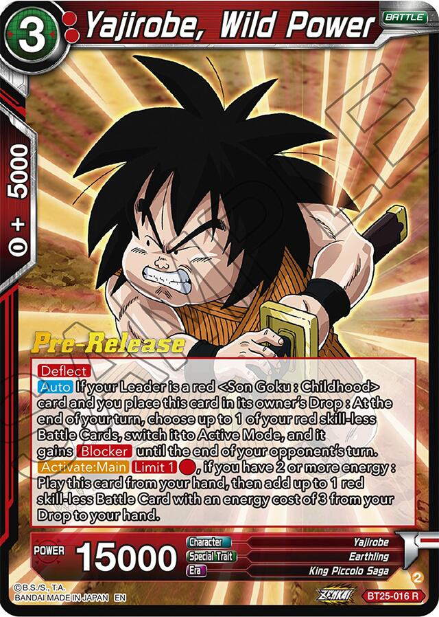 Yajirobe, Wild Power (BT25-016) [Legend of the Dragon Balls Prerelease Promos] | Nerdhalla Games