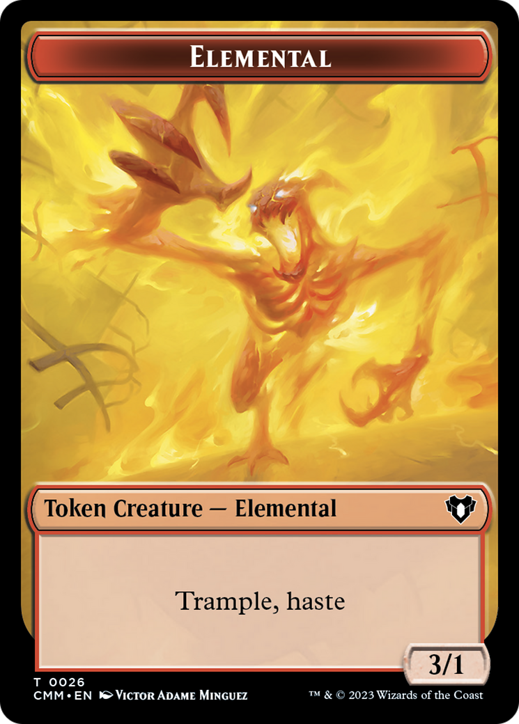 Elemental Token (26) [Commander Masters Tokens] | Nerdhalla Games