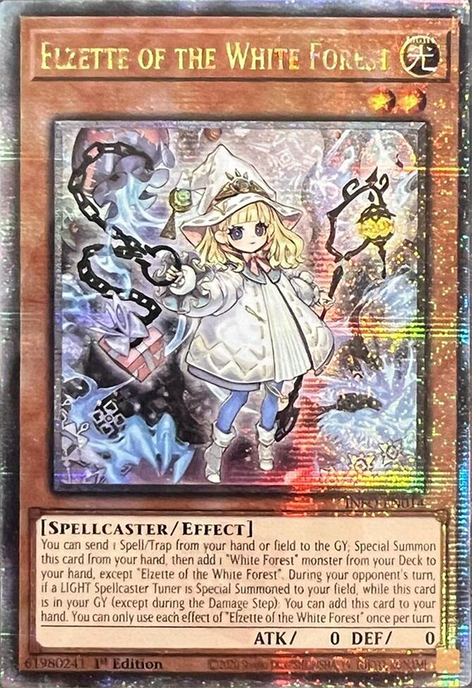 Elzette of the White Forest (Quarter Century Secret Rare) [INFO-EN014] Quarter Century Secret Rare | Nerdhalla Games