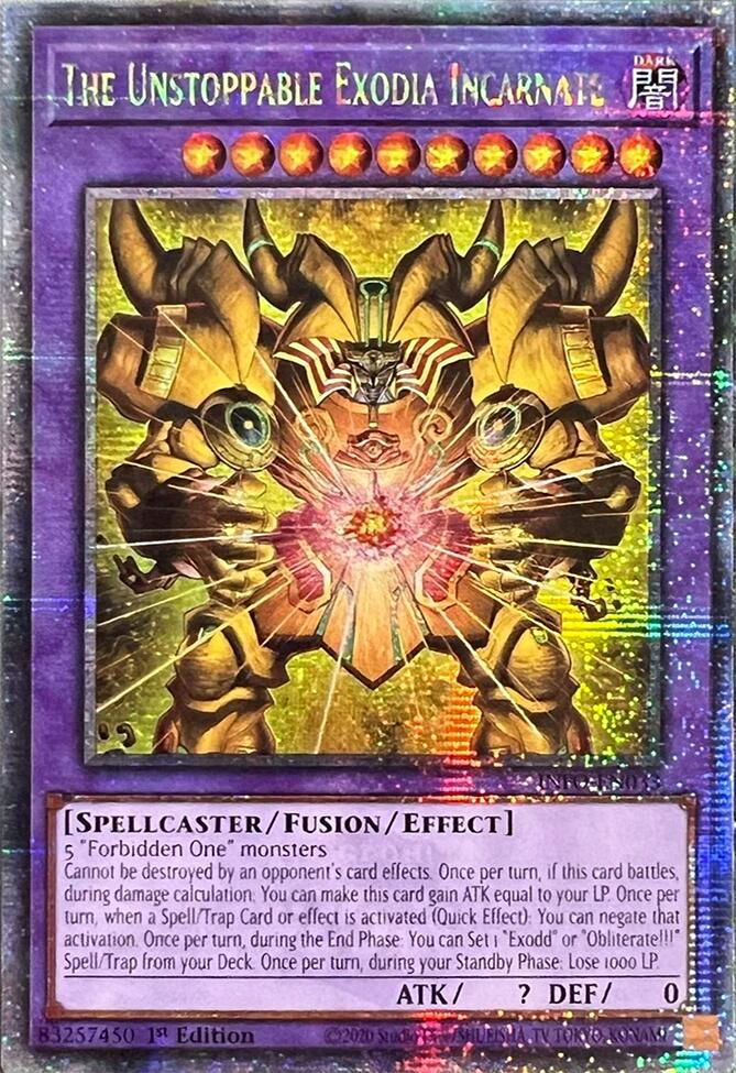 The Unstoppable Exodia Incarnate (Quarter Century Secret Rare) [INFO-EN033] Quarter Century Secret Rare | Nerdhalla Games