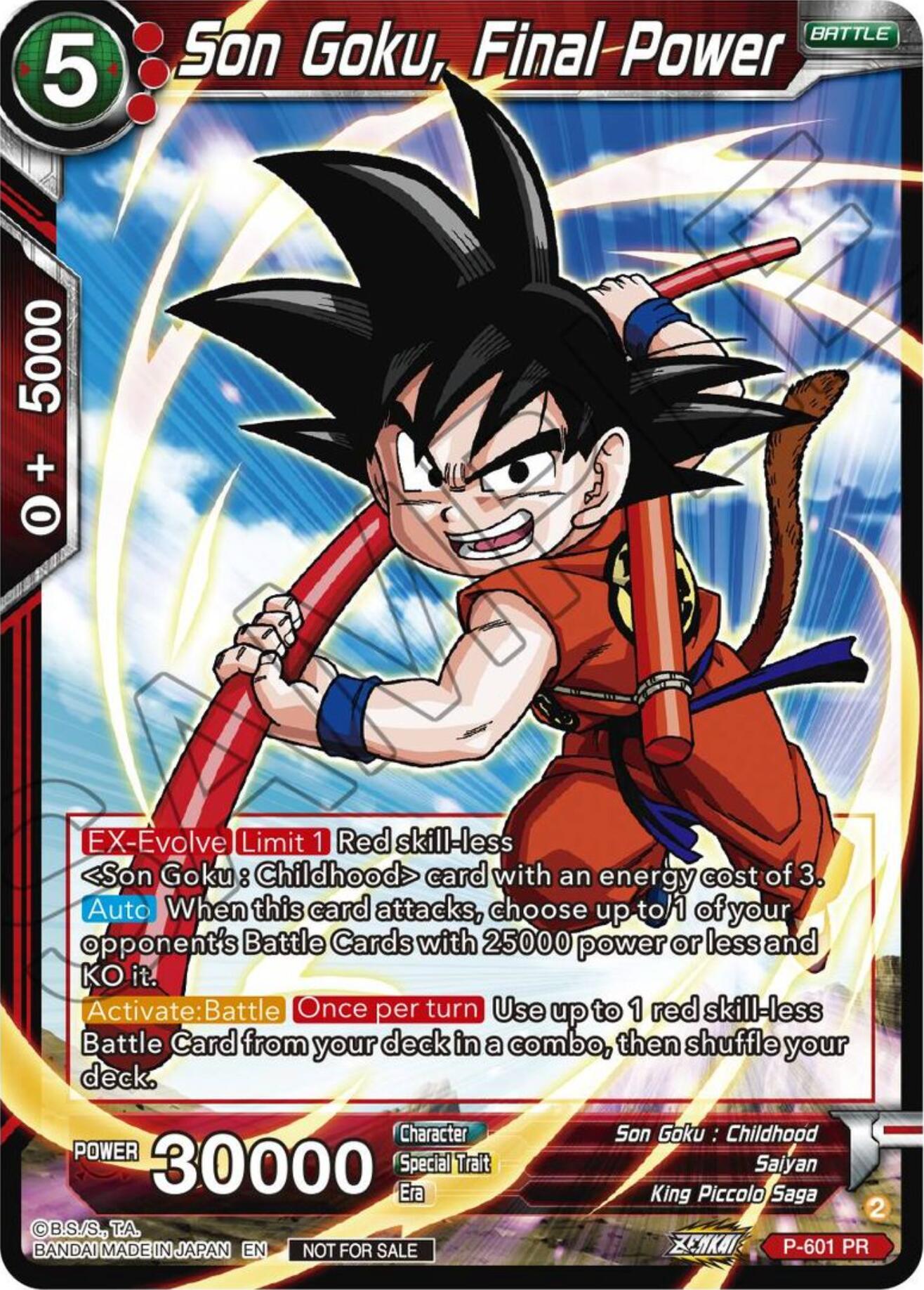 Son Goku, Final Power (Tournament Pack Vol. 8) (P-601) [Promotion Cards] | Nerdhalla Games