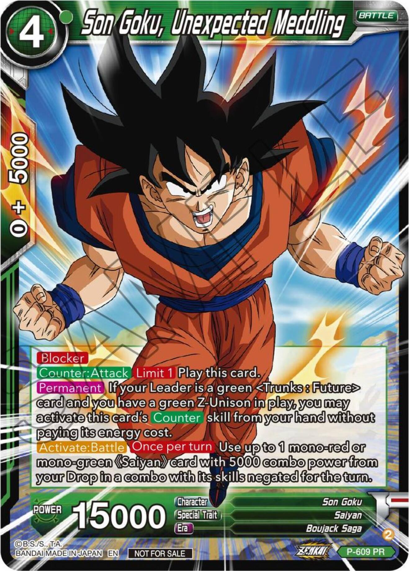 Son Goku, Unexpected Meddling (Tournament Pack Vol. 8) (P-609) [Promotion Cards] | Nerdhalla Games