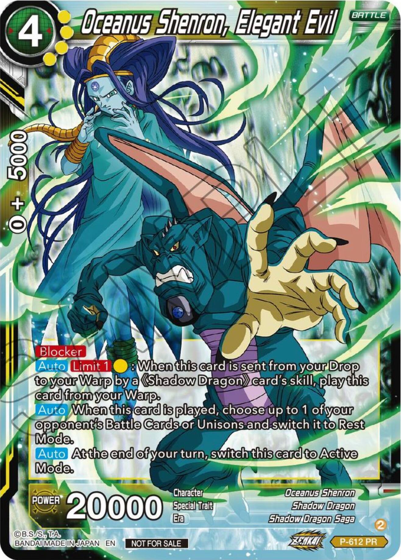 Oceanus Shenron, Elegant Evil (Tournament Pack Vol. 8) (P-612) [Promotion Cards] | Nerdhalla Games