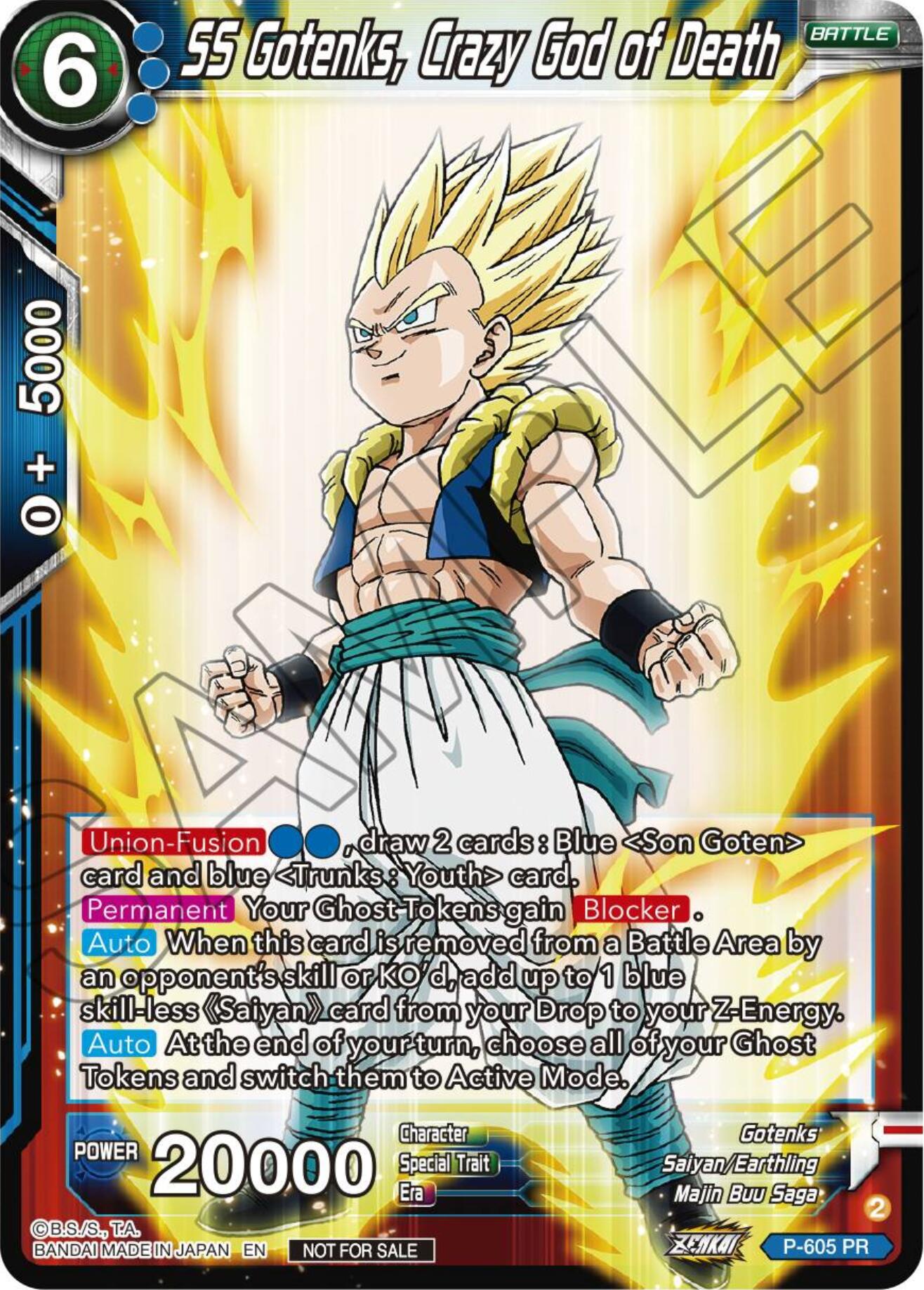 SS Gotenks, Crazy God of Death (Tournament Pack Vol. 8) (P-605) [Promotion Cards] | Nerdhalla Games