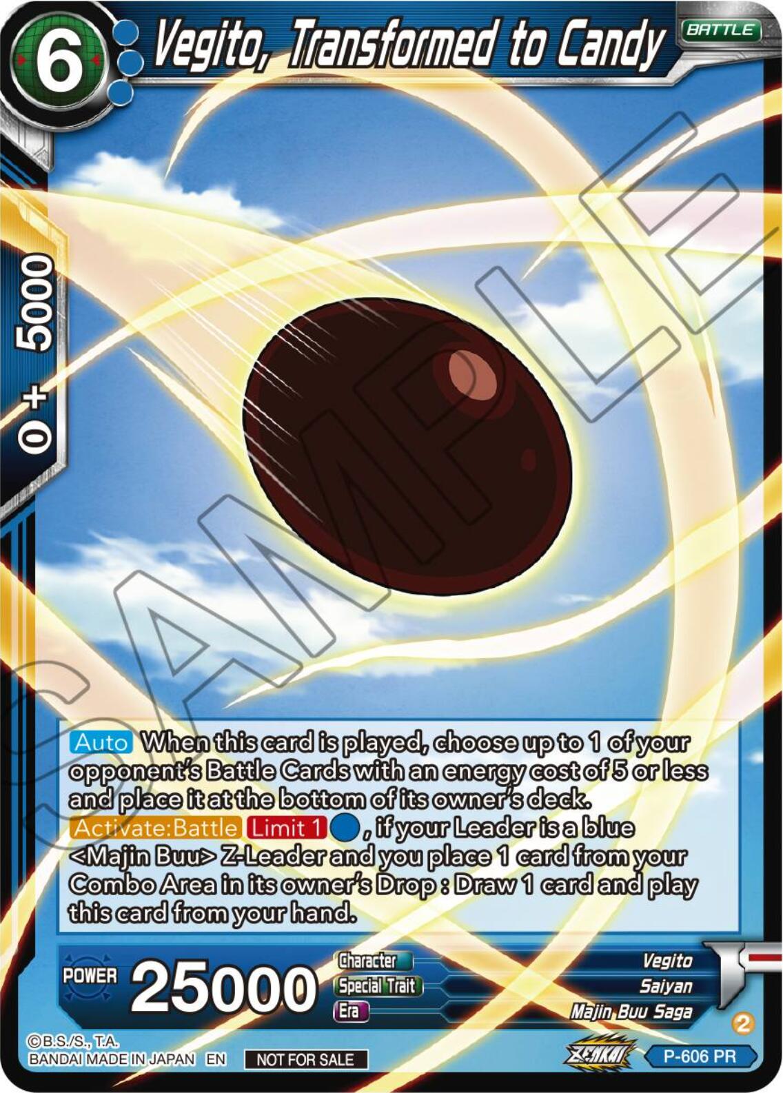 Vegito, Transformed to Candy (Tournament Pack Vol. 8) (P-606) [Promotion Cards] | Nerdhalla Games