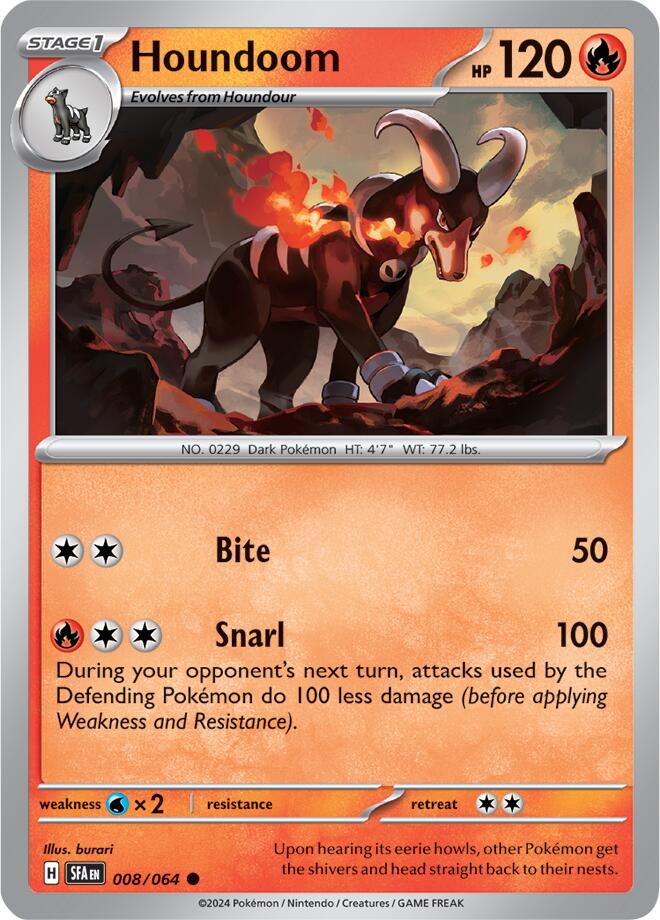 Houndoom (008/064) [Scarlet & Violet: Shrouded Fable] | Nerdhalla Games