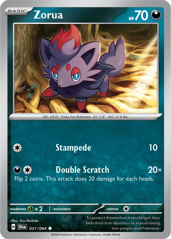 Zorua (031/064) [Scarlet & Violet: Shrouded Fable] | Nerdhalla Games