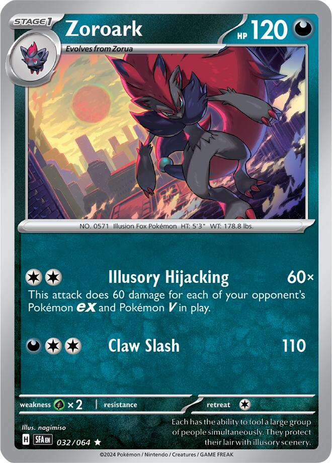 Zoroark (032/064) [Scarlet & Violet: Shrouded Fable] | Nerdhalla Games