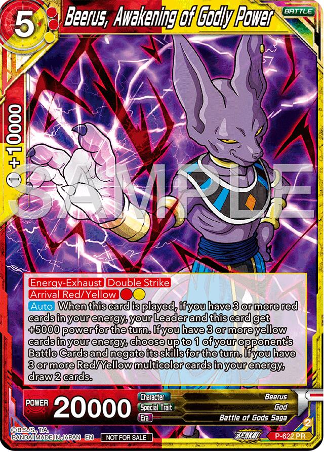 Beerus, Awakening of Godly Power (Deluxe Pack 2024 Vol.2) (P-622) [Promotion Cards] | Nerdhalla Games