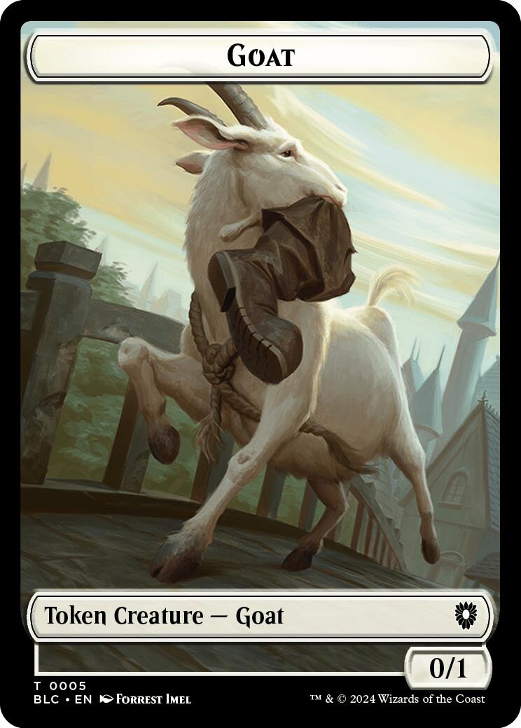 Goat // Wolf (032) Double-Sided Token [Bloomburrow Commander Tokens] | Nerdhalla Games