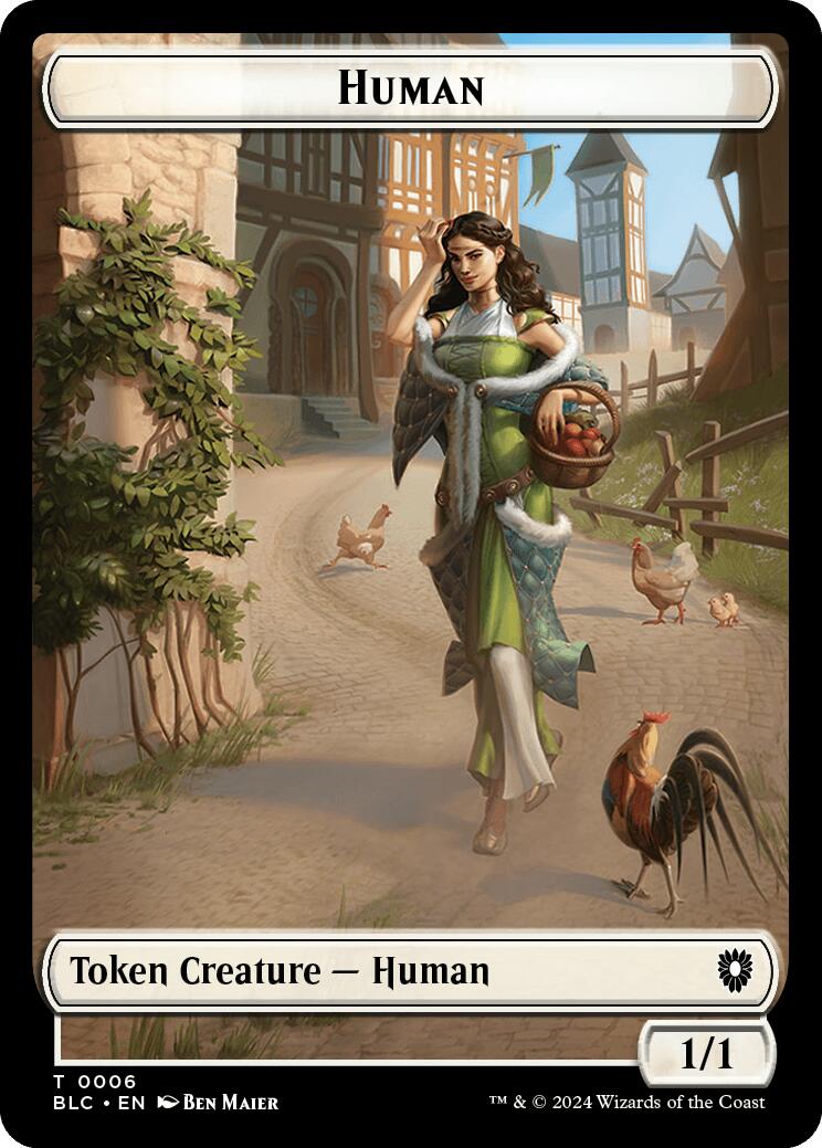 Human // Soldier Double-Sided Token [Bloomburrow Commander Tokens] | Nerdhalla Games