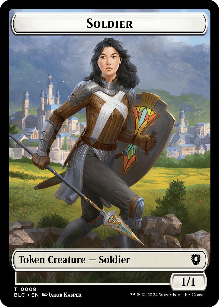 Soldier // Citizen Double-Sided Token [Bloomburrow Commander Tokens] | Nerdhalla Games