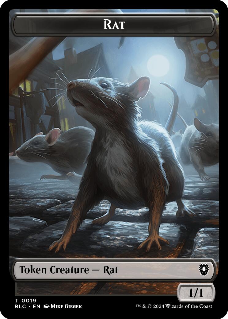 Rat // Raccoon Double-Sided Token [Bloomburrow Commander Tokens] | Nerdhalla Games