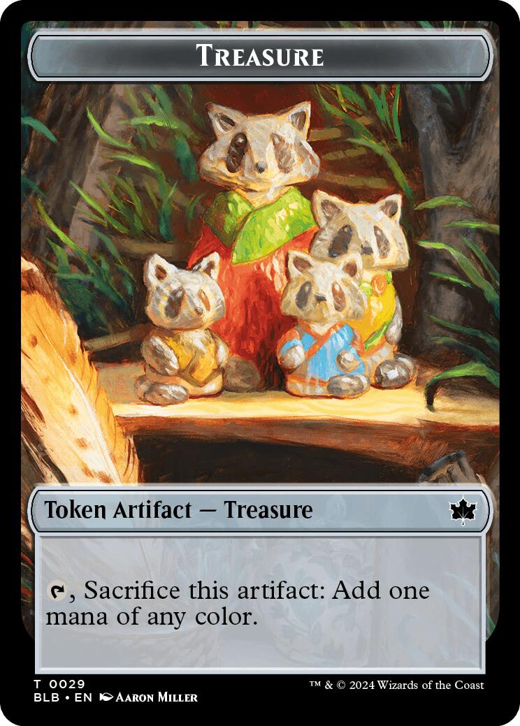 Cat // Treasure Double-Sided Token [Bloomburrow Commander Tokens] | Nerdhalla Games