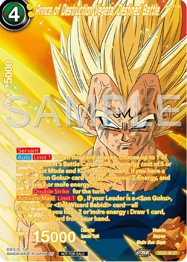 Prince of Destruction Vegeta, Destined Battle (Premium Alt-Art Card Set 2024 Vol.2) (SD22-06) [Promotion Cards] | Nerdhalla Games