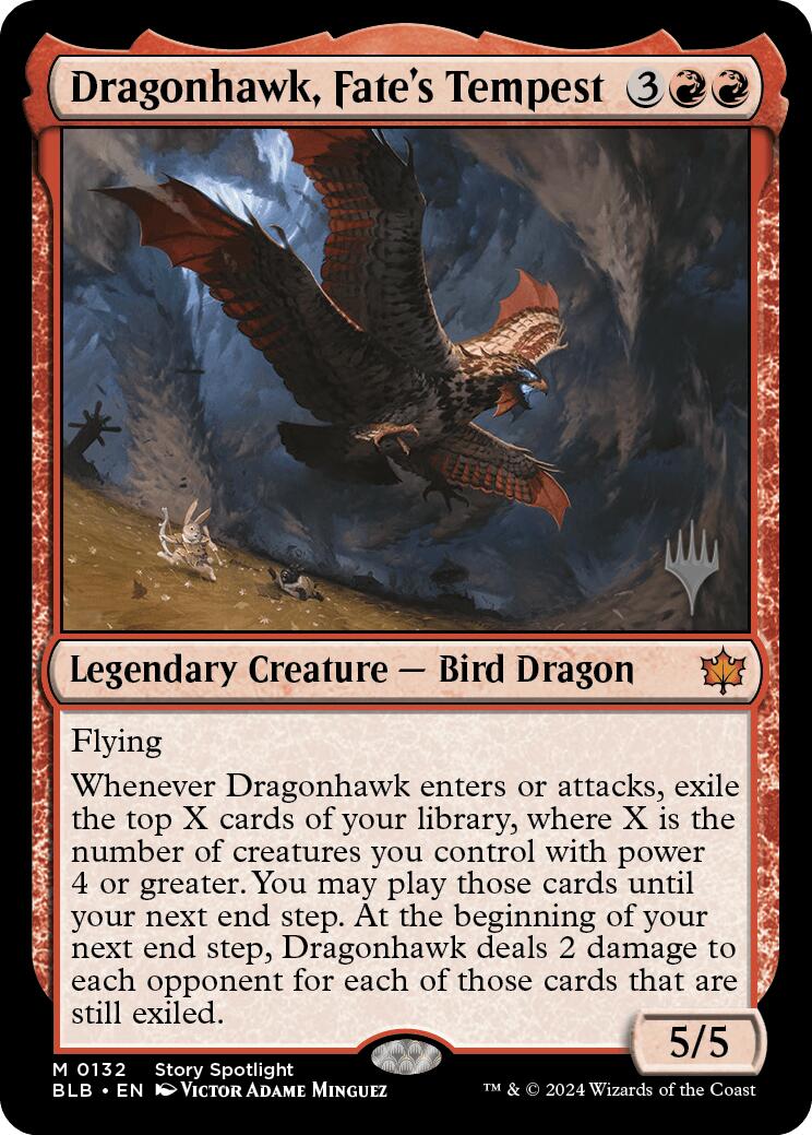 Dragonhawk, Fate's Tempest (Promo Pack) [Bloomburrow Promos] | Nerdhalla Games