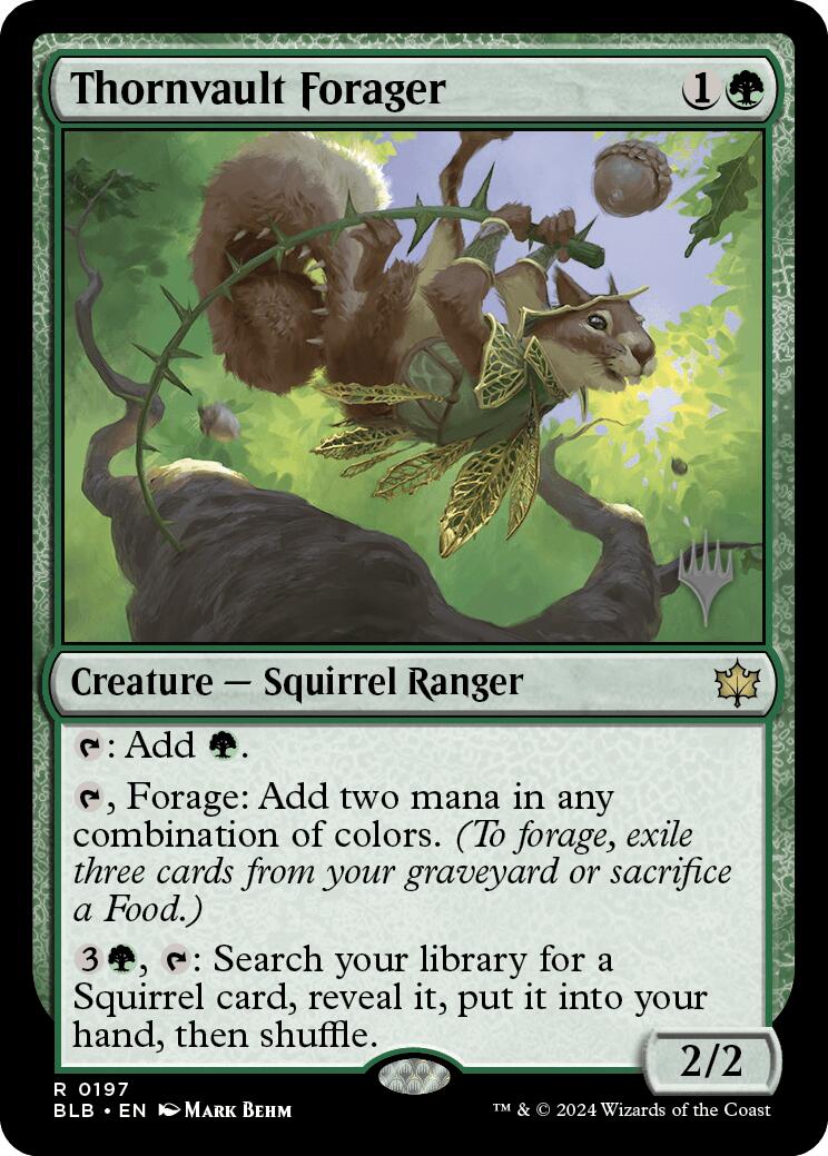 Thornvault Forager (Promo Pack) [Bloomburrow Promos] | Nerdhalla Games