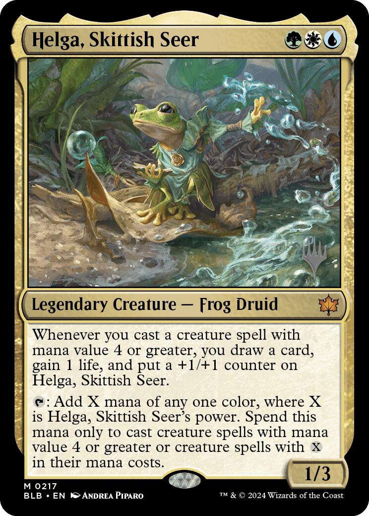 Helga, Skittish Seer (Promo Pack) [Bloomburrow Promos] | Nerdhalla Games