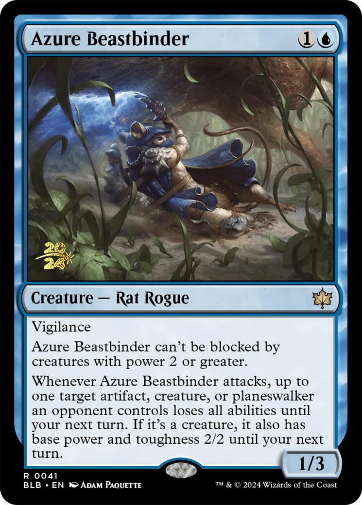 Azure Beastbinder [Bloomburrow Prerelease Promos] | Nerdhalla Games